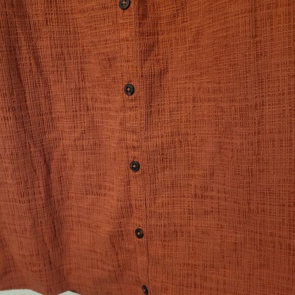 Madewell Texture & Thread Off-The-Shoulder Dress Size Large Burnt Orange. - Picture 5 of 9